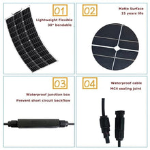MDYHY Portable Solar Panel Charger Solar Panel 2×150 Watt 18V Monocrystalline Semi-Flexible Bendable, for Laptop Cellphone, Solar Generator, Power Bank, Car Camping