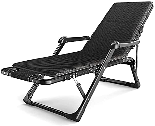 FAFACAI Garden Chairs, Single Folding Bed with Mattress,Garden Padded Recliner Massage Lounge Chair Zero Heavy Duty Oversized Home Foldable Lounge Chair Sun Lounger