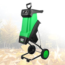 GwlThixion Wood Chipper, 2400W Garden Shredder, Electric Mulcher Shredder, 1.5 Inch Cutting Diameter, Safety Locking Knob, for Easy Cleanup for Branches, Leaves,Yard Waste Green