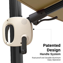 EAST OAK 10ft Square Patio Umbrella Tan