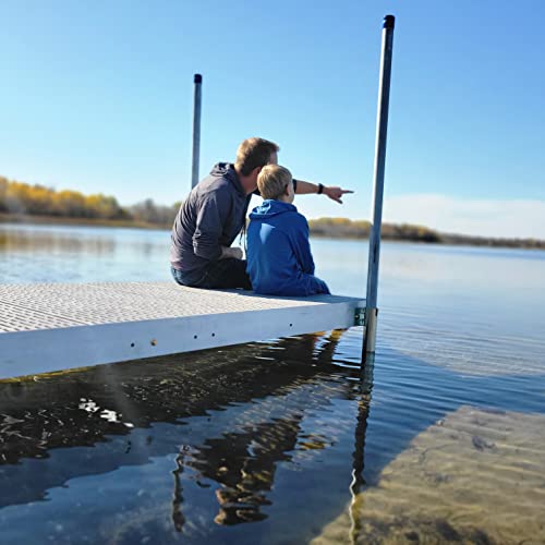 Patriot Docks Low Profile 4'x8' Dock Kit with Reinforced Gray Polypropylene Decking Gray