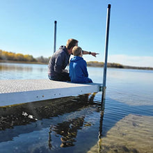 Patriot Docks Low Profile 4'x8' Dock Kit with Reinforced Gray Polypropylene Decking Gray