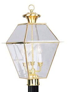 Livex Lighting 2384-02 3-Light Light Fixture, Polished Brass