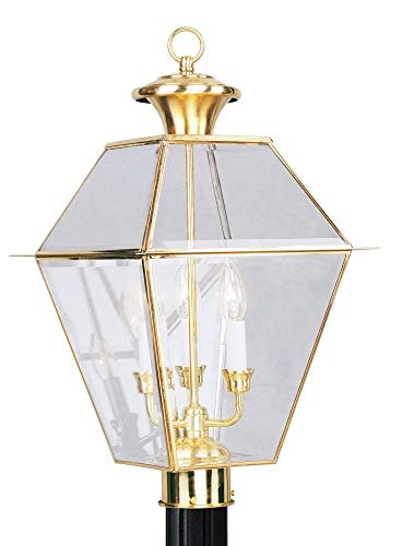 Livex Lighting 2384-02 3-Light Light Fixture, Polished Brass