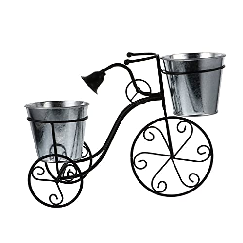 TBNLASS 1PC Iron Art Bike Plant Stand Exquisite Flower Pot Shape Holder
