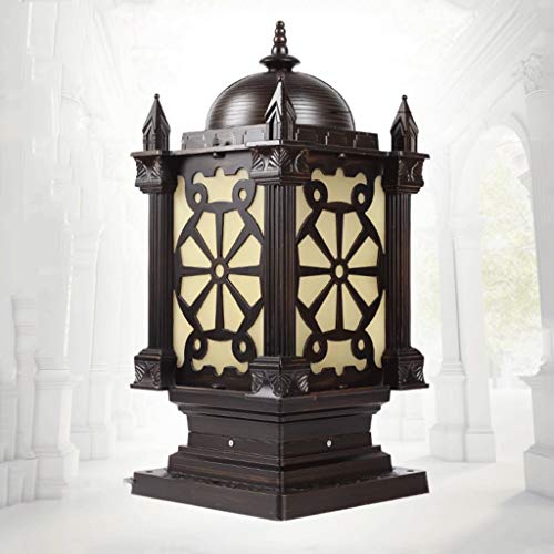 EliteBloom Villa Column Head Lamp Style Outdoor Wall Head Door Post Lamp Outdoor Waterproof Fence Garden Lawn Lighting