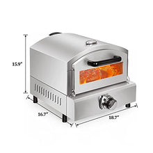 Anbt Outdoor Pizza Oven Gas Pizza & Grill Oven, Portable Propane Pizza Oven 12"Pizza Stone