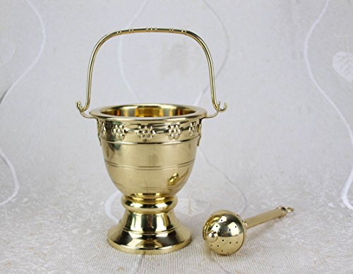 Haolin Brass Copper Holy Water Pot and Sprinkler Set Model SS-5-Q7. Our Company Have 11 Kinds of holy Water Pot for Your Choice