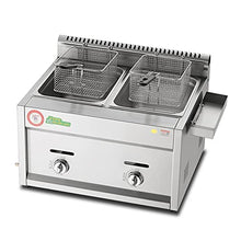 CVGfko Stainless Steel Gas Fryer - 20L Large Capacity for Home and Commercial Use | Adjustable Firepower | IncluBaskets and Lids | Ideal for Chips, Donuts, Fish | Easy to Clean