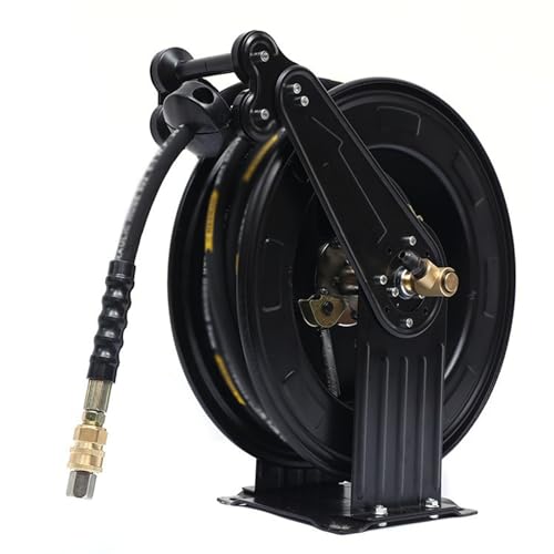 Etsuosy Retractable Air Hose Reel, Wall Mount, Automatic Rewind, 33 ft Steel Yarn Hose
