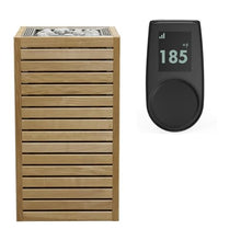 HUUM CORE6 6.5KW Series, Sauna Heater, Customizable Exterior with Control (Sauna Stones Included) (6.5kW Thermo-Aspen Wood - Stainless Steel Inlay, UKU Local - Black)