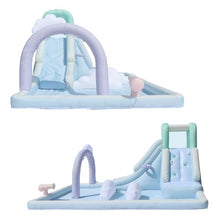 Bounceland Splash N’ Dash Dream Water Slide, 14.4ft L x 9.1ft W x 6.8ft H inflated Size, Outdoor Fun w/Long Slide, Giant Splash Pool, Water Spray, Climbing Wall, Active Play for Kids
