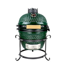 Outdoor Ceramic Grill, BBQ Smoker with Stainless Steel Grid Pan for Backyard Camping & Garden Party, Picnic(Green)