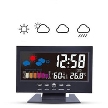 YWMLFZ Weather Voice Control Alarm Clock Home Color Screen Weather Forecast Temperature Humidity