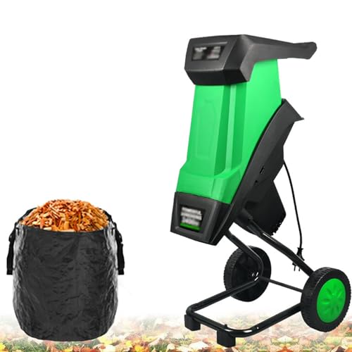 Etsuosy Garden Shredder with Collection Bag,Electric Wood Chipper for Branches and Leaves