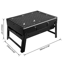 OEKFVCHVZ Portable Barbecue Charcoal Grill Stainless Steel Small Mini BBQ Tool Kits for Outdoor Cooking Camping