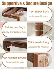 Vibeo Tall Window Ledge Plant Shelf with 2 Wooden Legs, Heavy Duty Countertop Extension Board for Window Sills, 24 28 35 39 in Drill-Free Window Sill Extender(100x30x100 cm (39x12x39 in))