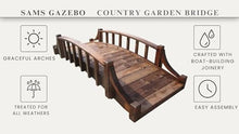 SamsGazebos Country Wood Garden Bridge 6' Brown