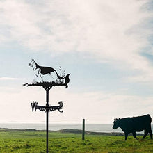 Weathervane in Garden & Outdoor Metal Weather Vane with Creative German Shepherd Go Fishing Bald Eagle Fighter Plane Shaped Weathercock Wind Direction Indicator (Style 5) (Style 1)
