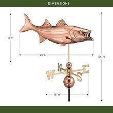 Good Directions 36" Bass Weathervane, Pure Copper