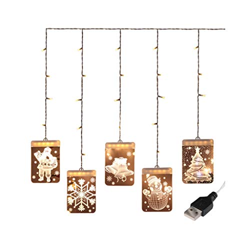 LED Night Light Hanging Christmas Lights Fairy Lights Santa Claus Lamp with Suction for Door Window Holiday Decoration Outdoor