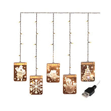 LED Night Light Hanging Christmas Lights Fairy Lights Santa Claus Lamp with Suction for Door Window Holiday Decoration Outdoor