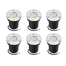 tyfuture 6 Pack Garden Landscape Lights LED In Ground Light IP66 Waterproof AC85-265V COB Recessed Buried Lights for Outdoor Park Driveway Deck Step Underground Light(White,30W)