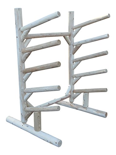 Log Kayak Rack 5 Place 1 Sided SUP Natural
