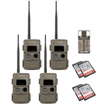 Cuddeback CuddeLink Wireless Trail Camera System 4-Pack with 32 GB Memory Cards