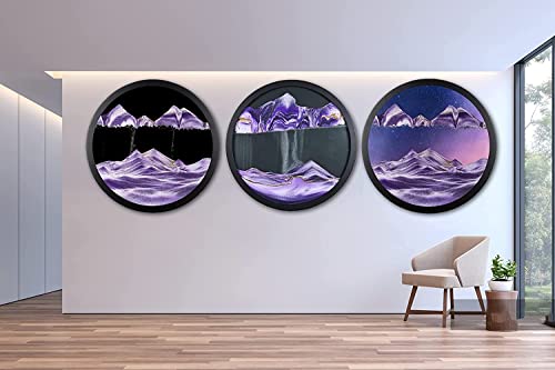 AECEVAN Wall Mount 3D Sand Art Sculpture Purple