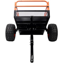1500 lb Tow-Behind Dump Cart, 16 Cu. Ft. Heavy-Duty Steel ATV UTV Trailer with Foot Release, Utility Dump Trailer for Lawn Mower, Tractor, Yard & Garden