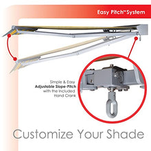 ADVANING Classic Series 12'X10' Electric Retractable Awning, 100% Acrylic UV+ Sun Shade Canopy, Golden Yellow & Gray Stripes, EA1210-A225H