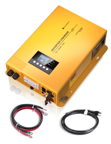 ECO-WORTHY 3000W 12V Pure Sine Wave Inverter Charger, 12V DC to 120V AC