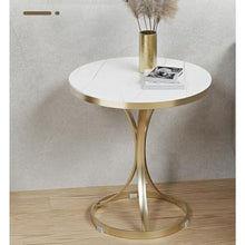 NRFJFOP Living Room Sofa Edge Balcony Rock Board Corner Nordic of Bed Small Tea Table Round