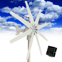 Fablestoryem Wind Turbine, 14000W DC 12V/24V/48V/110V/220V Wind Turbine Generator, with 8 Blades Wind Turbine Kit with Solar Wind Hybrid Controllerfor Homes Energy Supplementation,12V