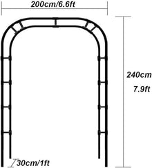 Garden Metal Arch Support Rose Tree Various Climbing Plant Supports Decorative Backyard (w320xh240cm) (Size : W180xh240cm) (a W200xh240cm)