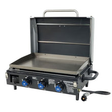 Razor Portable Tabletop Gas Grill Griddle with Rolling Prep Cart, Black