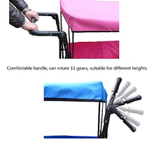 PUCNHZYNW Handcart, Portable Folding Garden Trolley Cart Heavy Duty Wagon with Canopy Multi-Function Shopping Cart for Outdoor Camping Beach Pull Truck with 4 Wheels, Load 150Kg/Red
