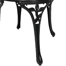 Sunnydaze 3-Piece Black Outdoor Cast Aluminum Patio Bistro Set