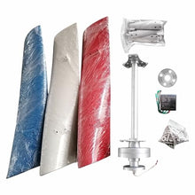 1000W 3-blade Wind-solar Complementary Power Generation System: 200W Solar Panel, 800W 12V/24V/48V Wind Turbine Generator Kit,intelligent Controller, Vertical Axis Wind Turbine Kit(12V)