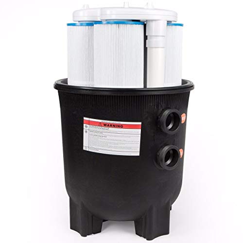 XtremepowerUS Inground Pool Cartridge Filter Black