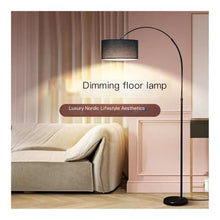 LUYOUBOZHU Floor Lamp Modern Arc Floor Lamp with Remote, Dimmable 3-Temp Black Standing for Living Room Bedroom