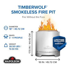 Timberwolf® Smokeless Fire Pit, 18-inch