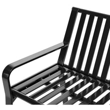 Global Industrial 4 ft. Outdoor Park Bench with Back, Vertical Steel Slats
