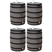 Good Ideas Rain Wizard 50 Gallon Water Storage Barrel 4 Pack Brown