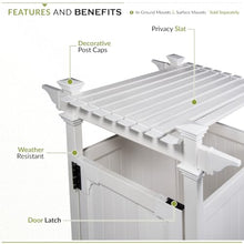 Zippity Hampton Outdoor Shower Enclosure, White Vinyl DIY Kit