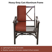 CASUAL WORLD 2-Piece Aluminum Patio Rocking Chair Set with Cushion
