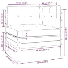 Owoxanthellate 2-Piece Outdoor Loveseat, 25x50x24.6 in, Solid Pine, Weather-Resistant Gray, Convertible Patio Couch for Balcony, Terrace, Camping