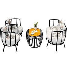 HASMI Living Room Table Single, Double Coffee Table and Chair Set，Rustic Industrial Style Milk Tea Shop Home Coffee Table Outdoor Side Table