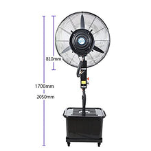 KaBuea 380W High Power Misting Fan, 120° Oscillation, 3 Speeds, 65-81 Inch Adjustable Height for Garden, Lawn & Greenhouse(One Color,30in)
